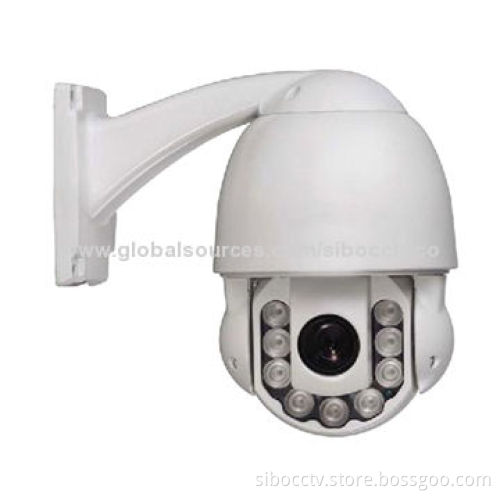 Outdoor 10x 1.3MP IR mini IP PTZ camera, 12V/2A DC power supply